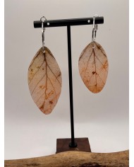 PENDIENTES ARTESANOS DE HOJA NATURAL