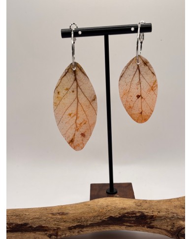 PENDIENTES ARTESANOS DE HOJA NATURAL