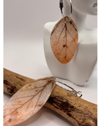 PENDIENTES ARTESANOS DE HOJA NATURAL