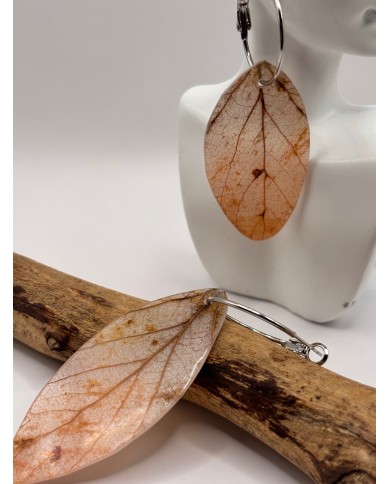 PENDIENTES ARTESANOS DE HOJA NATURAL