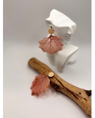PENDIENTES ARTESANOS DE HOJA NATURAL
