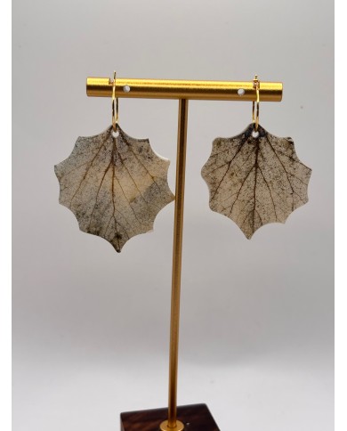 PENDIENTES ARTESANOS DE HOJA NATURAL