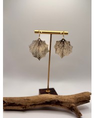 PENDIENTES ARTESANOS DE HOJA NATURAL