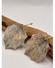 PENDIENTES ARTESANOS DE HOJA NATURAL