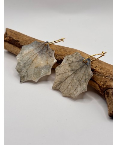 PENDIENTES ARTESANOS DE HOJA NATURAL