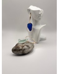 PENDIENTES ARTESANOS DE CRISTAL MARINO
