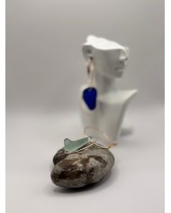 PENDIENTES ARTESANOS DE CRISTAL MARINO