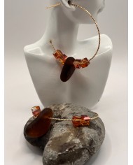 PENDIENTES ARTESANOS DE CRISTAL MARINO