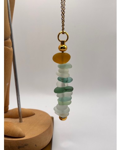 COLLAR ARTESANO DE CRISTAL MARINO