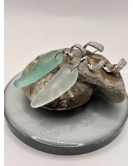 PENDIENTES ARTESANOS DE CRISTAL MARINO
