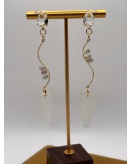 PENDIETES ARTESANOS DE CRISTAL MARINO