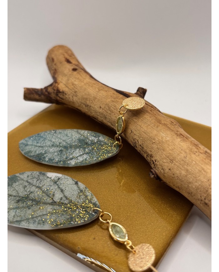 PENDIENTES DE HOJA NATURAL ESQUELETIZADA
