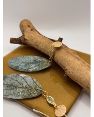 PENDIENTES DE HOJA NATURAL ESQUELETIZADA
