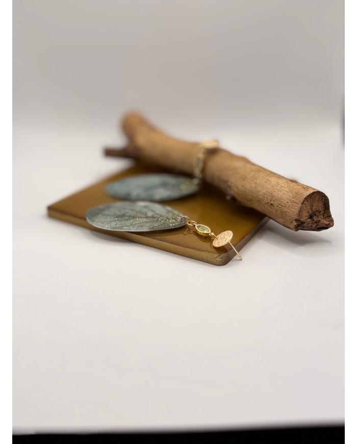 PENDIENTES DE HOJA NATURAL ESQUELETIZADA