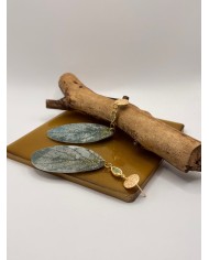 PENDIENTES DE HOJA NATURAL ESQUELETIZADA