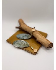 PENDIENTES DE HOJA NATURAL ESQUELETIZADA