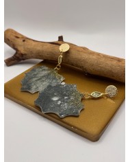 PENDIENTES ARTESANOS DE HOJA NATURAL ESQUELETIZADA