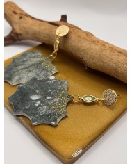 PENDIENTES ARTESANOS DE HOJA NATURAL ESQUELETIZADA
