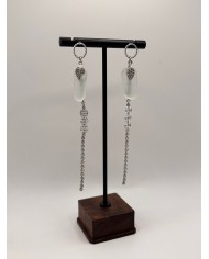 PENDIENTES ARTESANOS DE  CRISTAL MARINO