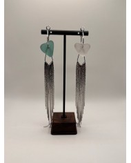 PENDIENTES ARTESANOS DE CRISTAL MARINO