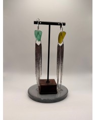 PENDIENTES ARTESANOS DE CRISTAL MARINO