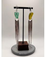 PENDIENTES ARTESANOS DE CRISTAL MARINO