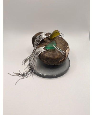 PENDIENTES ARTESANOS DE CRISTAL MARINO