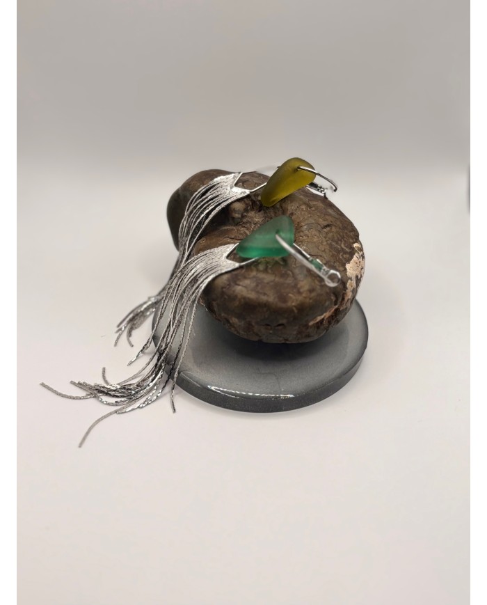 PENDIENTES ARTESANOS DE CRISTAL MARINO