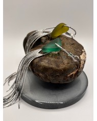 PENDIENTES ARTESANOS DE CRISTAL MARINO