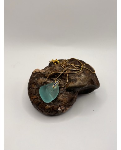 COLLAR ARTESANO DE CRISTAL MARINO