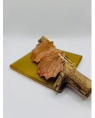 PENDIENTES ARTESANOS DE HOJA NATURAL ESQUELETIZADA