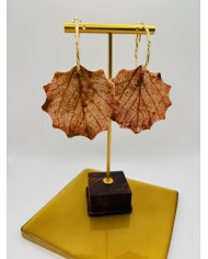 PENDIENTES ARTESANOS DE HOJA NATURAL