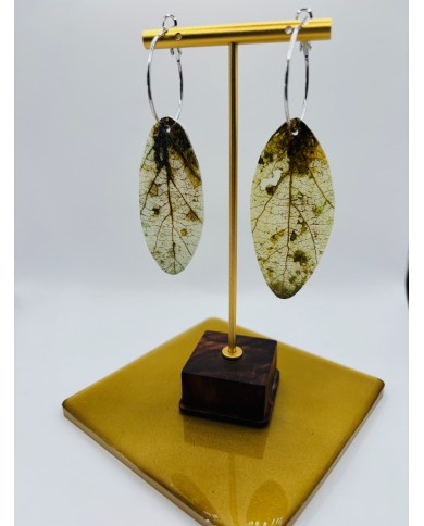 PENDIENTES ARTESANOS DE HOJA NATURAL