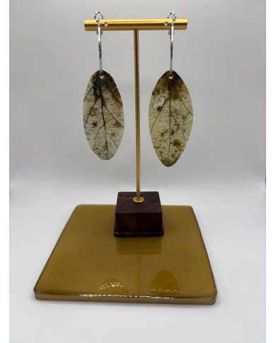 PENDIENTES ARTESANOS DE HOJA NATURAL