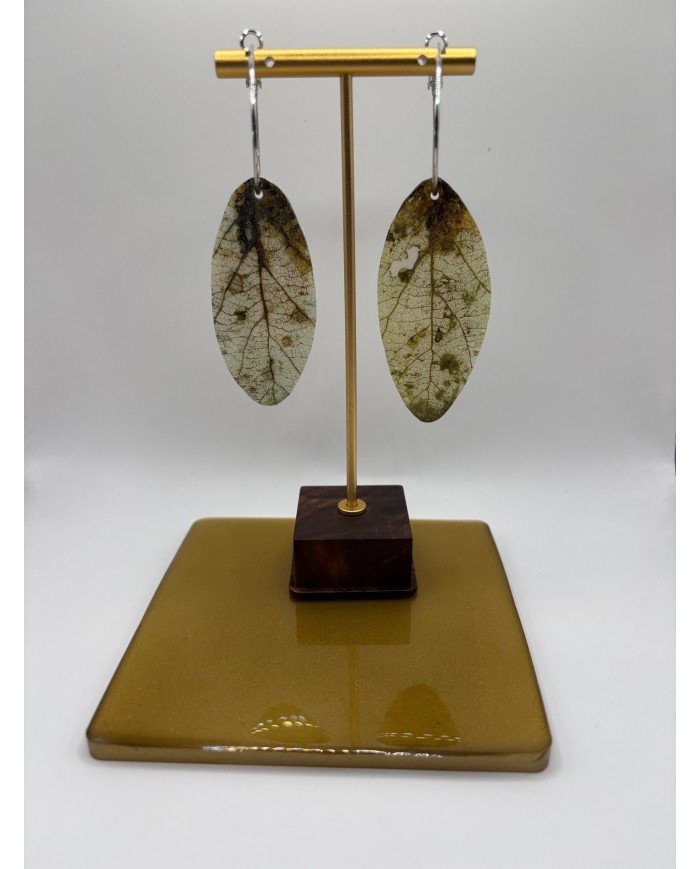 PENDIENTES ARTESANOS DE HOJA NATURAL