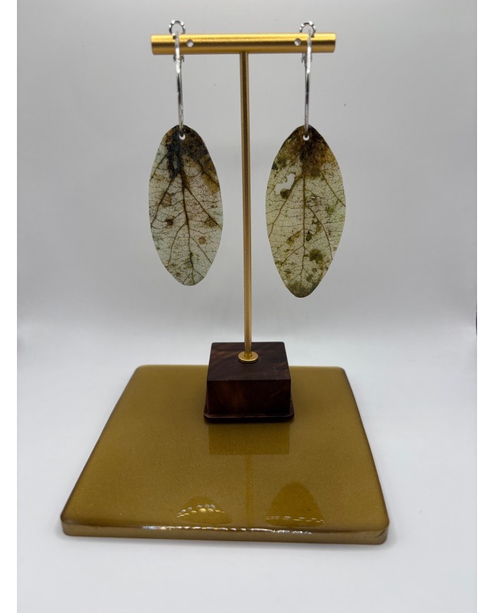PENDIENTES ARTESANOS DE HOJA NATURAL