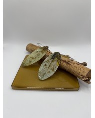 PENDIENTES ARTESANOS DE HOJA NATURAL