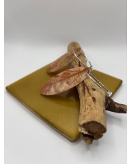 PENDIENTES ARTESANOS DE HOJA NATURAL ESQUELETIZADA