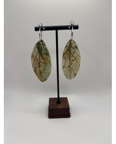 PENDIENTES ARTESANOS DE HOJA NATURAL