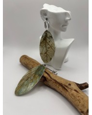 PENDIENTES ARTESANOS DE HOJA NATURAL