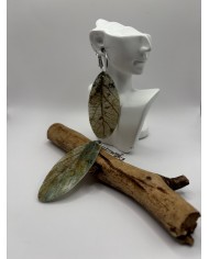 PENDIENTES ARTESANOS DE HOJA NATURAL