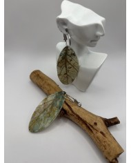 PENDIENTES ARTESANOS DE HOJA NATURAL