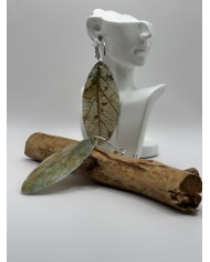 PENDIENTES ARTESANOS DE HOJA NATURAL