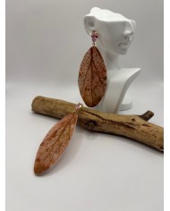 PENDIENTES ARTESANOS DE HOJA NATURAL