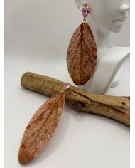 PENDIENTES ARTESANOS DE HOJA NATURAL