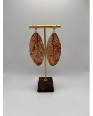 PENDIENTES ARTESANOS DE HOJA NATURAL