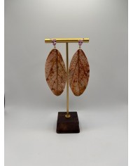 PENDIENTES ARTESANOS DE HOJA NATURAL