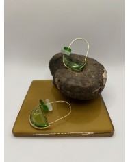 PENDIENTES ARTESANOS DE CRISTAL  MARINO