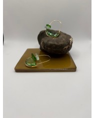 PENDIENTES ARTESANOS DE CRISTAL  MARINO