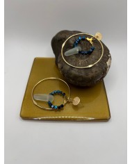 PENDIENTES ARTESANOS DE CRISTAL MARINO